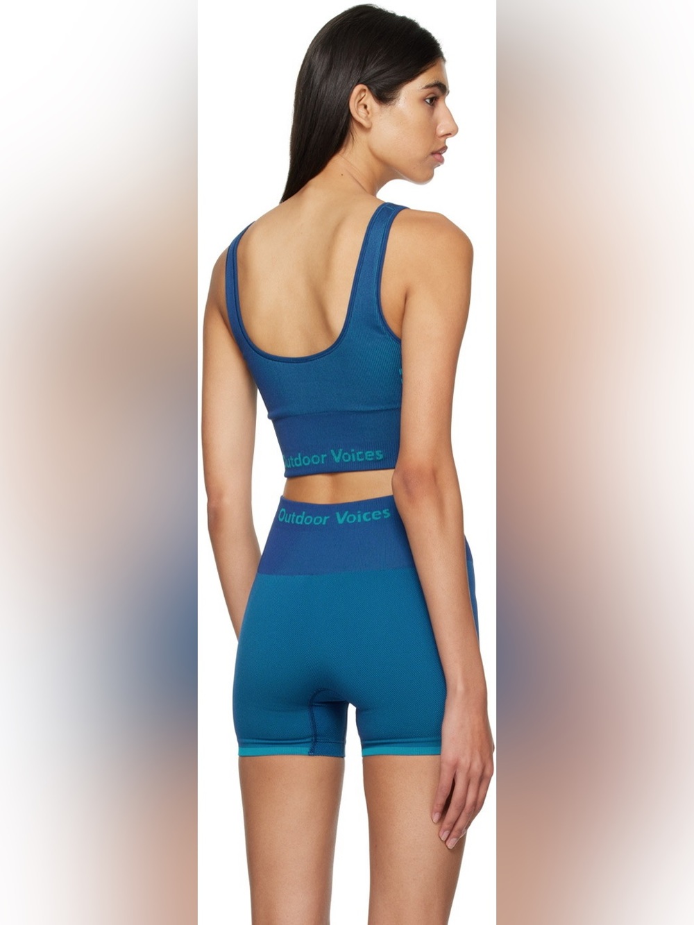 Outdoor Voices Ribbed Scoop-Back Sports Bra